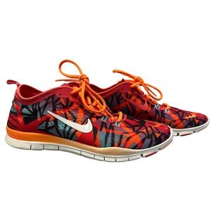 NIKE Free TR Fit 4 Orange Red Purple Run Gym Shoes Womens 9